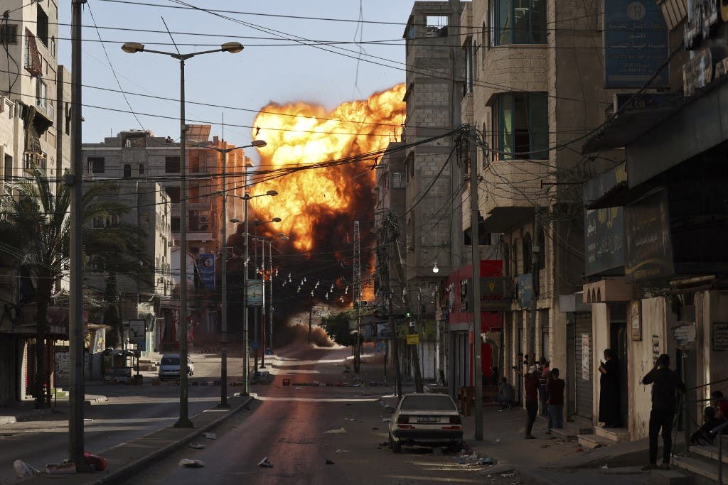 من القصف الإسرائيلي على غزة 14 مايو 2021 - فرانس برس